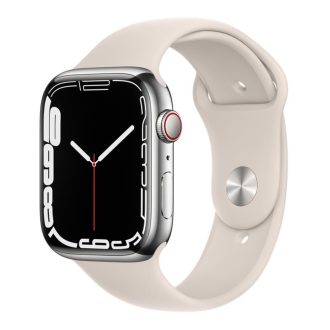   Apple Watch Series 7 45mm GPS + Cellular Stainless Steel Case - különbözet szerinti szabályozás – használt cikkek