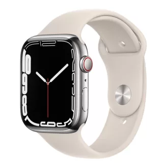   Apple Watch Series 7 45mm GPS + Cellular Stainless Steel Case - különbözet szerinti szabályozás – használt cikkek